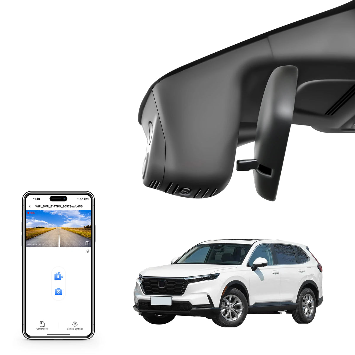 Mangoal 4K Dash Cam for Honda CR-V & CR-V Hybrid Gen6 Car Camera Recorder 2023-2026 (Model B) Night Vision WiFi & APP GPS