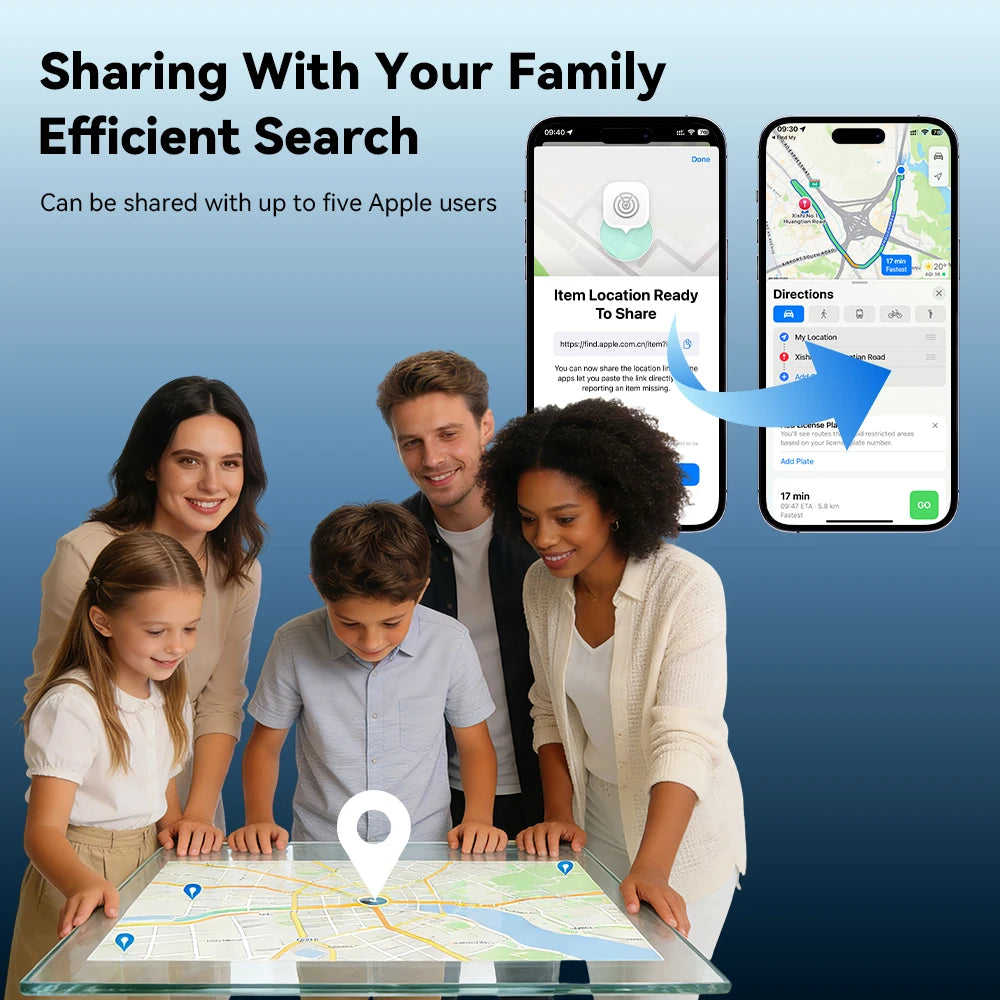 RSH Thin Wallet Card Tracker Wireless Charging Smart Tag Bluetooth Air Tag for Apple Find My APP IOS Keys Suitcase Bag Locator