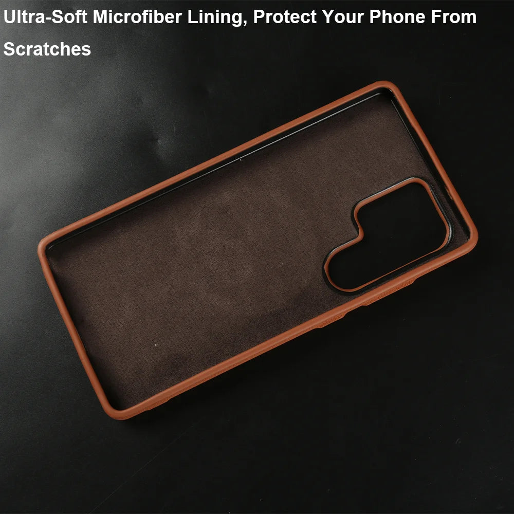 Premium Leather Case For Samsung Galaxy S26 Ultra S25 FE S24 S23 S22 S21 S20 Ultra Note 20 9 10 Plus Phone Case Back Cover Coque