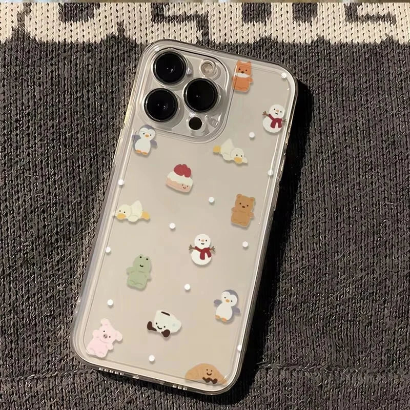 Cute Bread Toast Cake Clear Phone Case For Samsung Galaxy S26 S25 Ultra S24 S23 FE S22 S21 Plus S20 A73 A72 A71 Silicone Cover