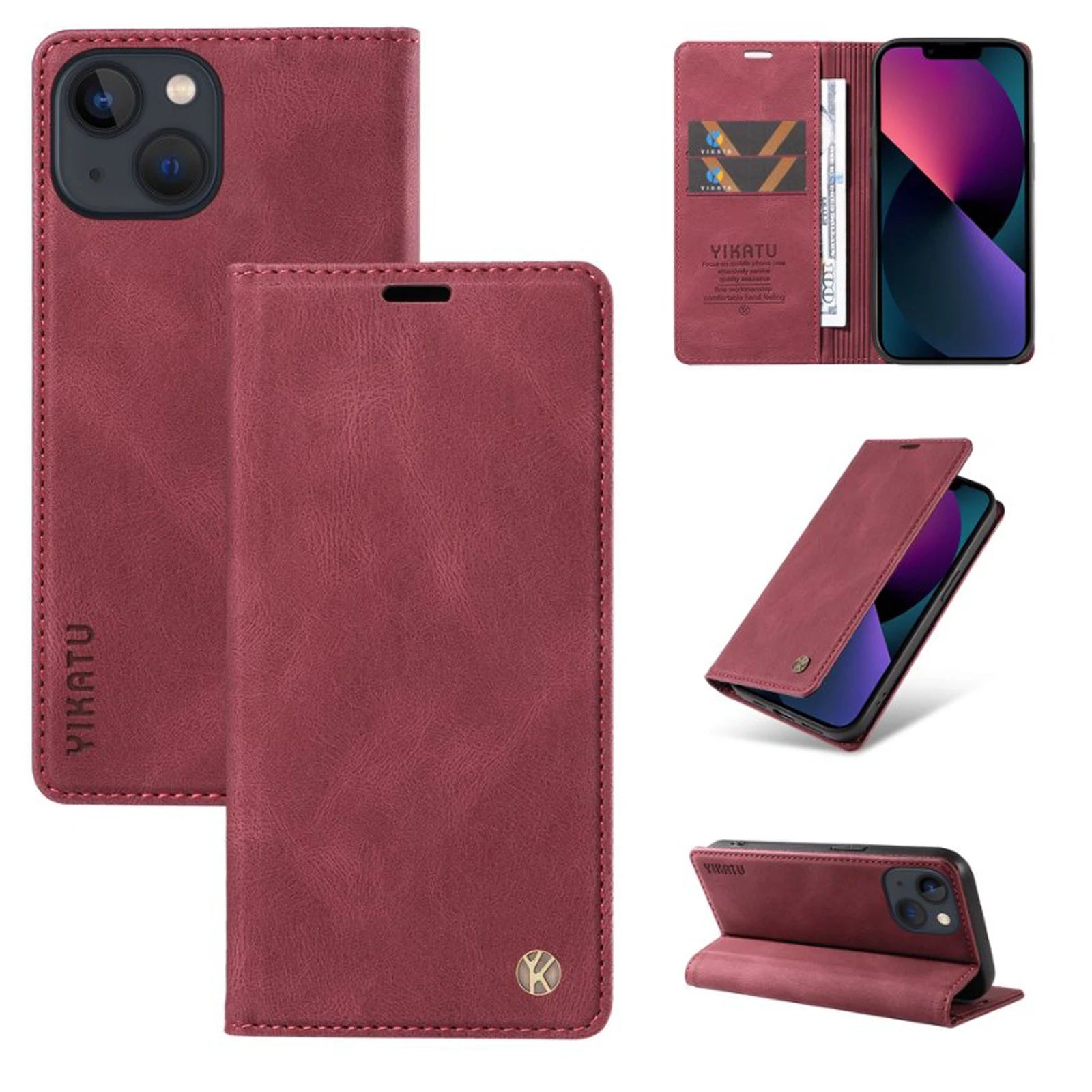 Wallet Magnetic Card Slot Cover Flip Leather Case For iPhone 16E 16 15 Pro Max 14 Plus 13 Mini 12 11 X XS XR SE2 SE3 8 7 6 2022