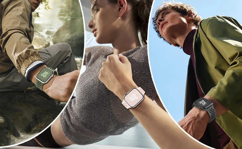 Silicone Strap For Apple Watch Band 46mm 44mm 45mm 42mm 41mm 40mm 49mm Sport Correas Bracelet iWatch Series 11 10 9 8 SE Ultra 2