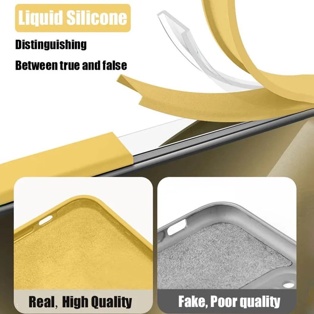 New Yellow iphone Case For Apple iPhone 17 16 15 14 13 12 11 Pro Max 12 13 Mini X XR XS SE 14 15 16 Plus Liquid Silicone Cover