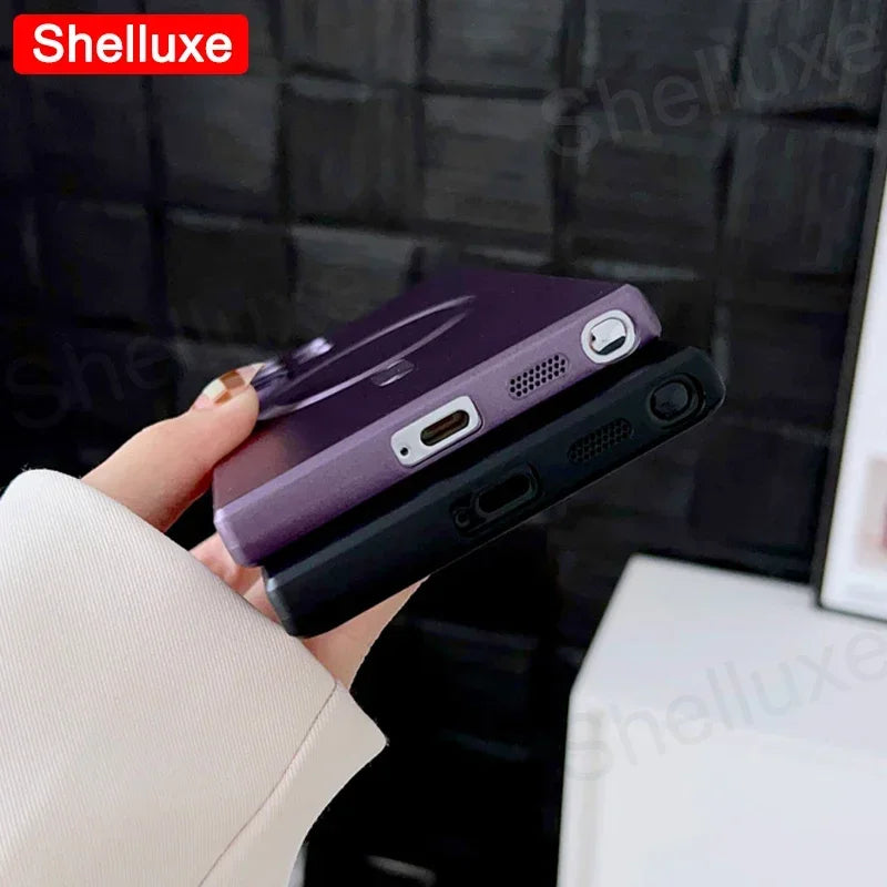 Luxury For Magsafe Magnetic Soft TPU Case Shelluxe For Samsung Galaxy S26 S25 EDGE S24 S23 S22 Ultra S21 Plus S20 FE Phone Cover