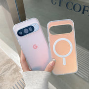For Google 9/10 Pro XL Protective Phone Case Matte Material Phone Case With Laser Rainbow Gradient Simple and Fashionable Style.