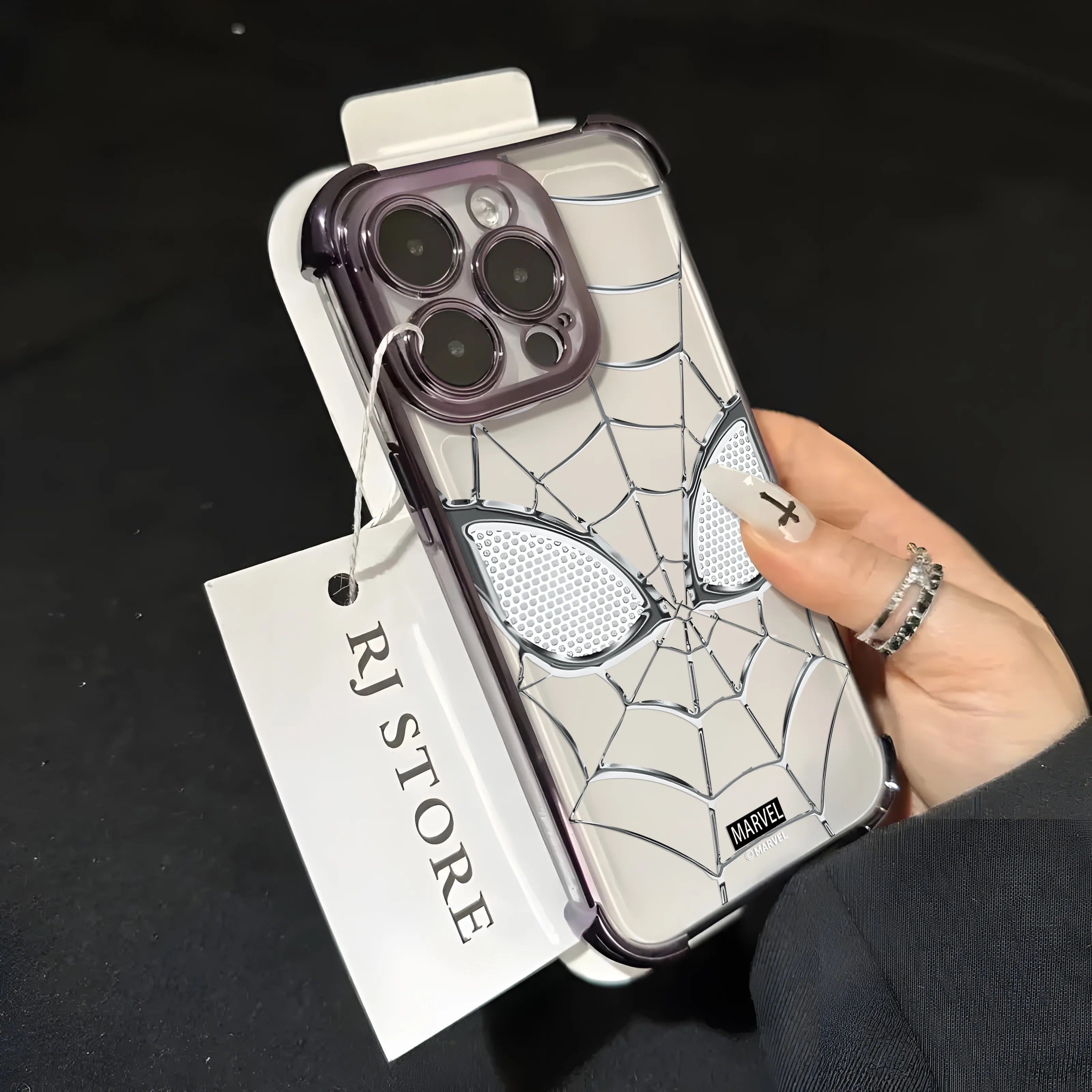 Cool Spider-Mans Plating Phone Case For Samsung S26 S25 S24 S23 S22 S21 S20 FE Note20 Edge Plus Ultra 4G 5G Anti Fall Airbag