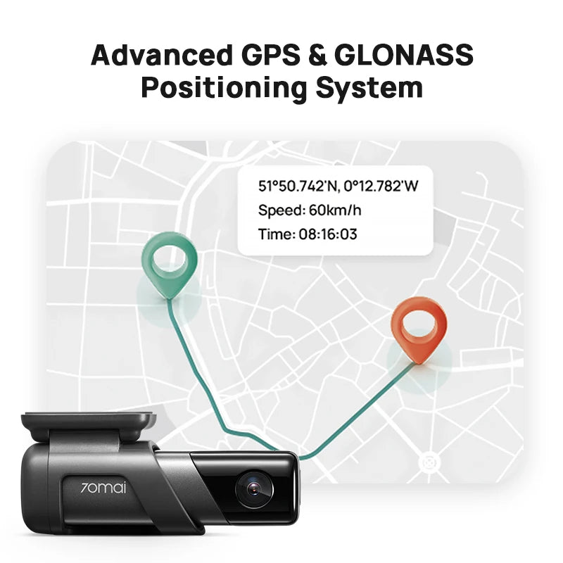 70mai Dash Cam M500 1944P 170FOV 70mai M500 Car DVR Dash Camera Recorder GPS ADAS 24H Parking Monitor EMMC Built-in Storage