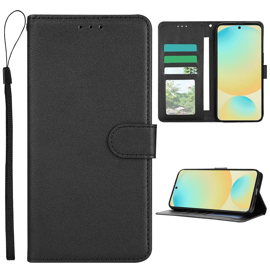 Wallet With Card Slot Magnetic Flip Leather Case For Samsung Galaxy S25 FE S24 Ultra S23 S22 S21 S20 FE S10 Plus S9 Card Bag