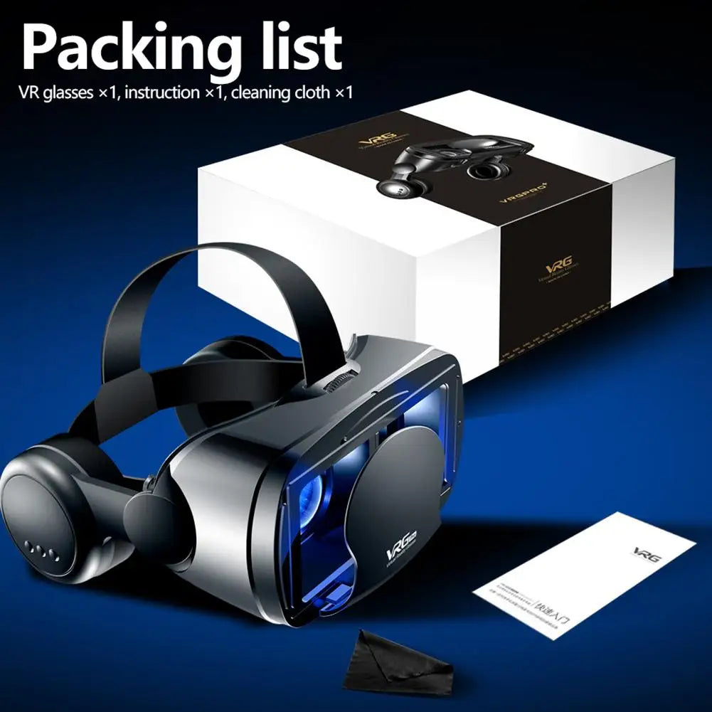 VRG Pro 3D Virtual Reality VR Glasses Devices Headset Viar Goggles Helmet Lenses Smart For Phone Smartphones Viewer Cell Devices