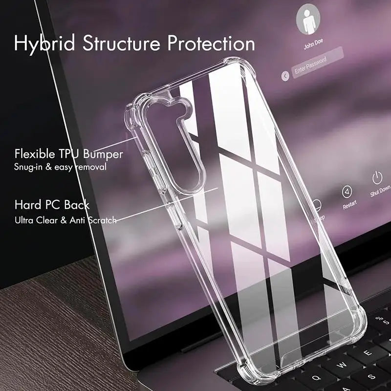 Shockproof Soft Clear TPU Case For Samsung Galaxy S25 S24 S23 S21 FE S22 Plus Ultra Cover For Samsung A13 A26 A56 A36 A54 A53