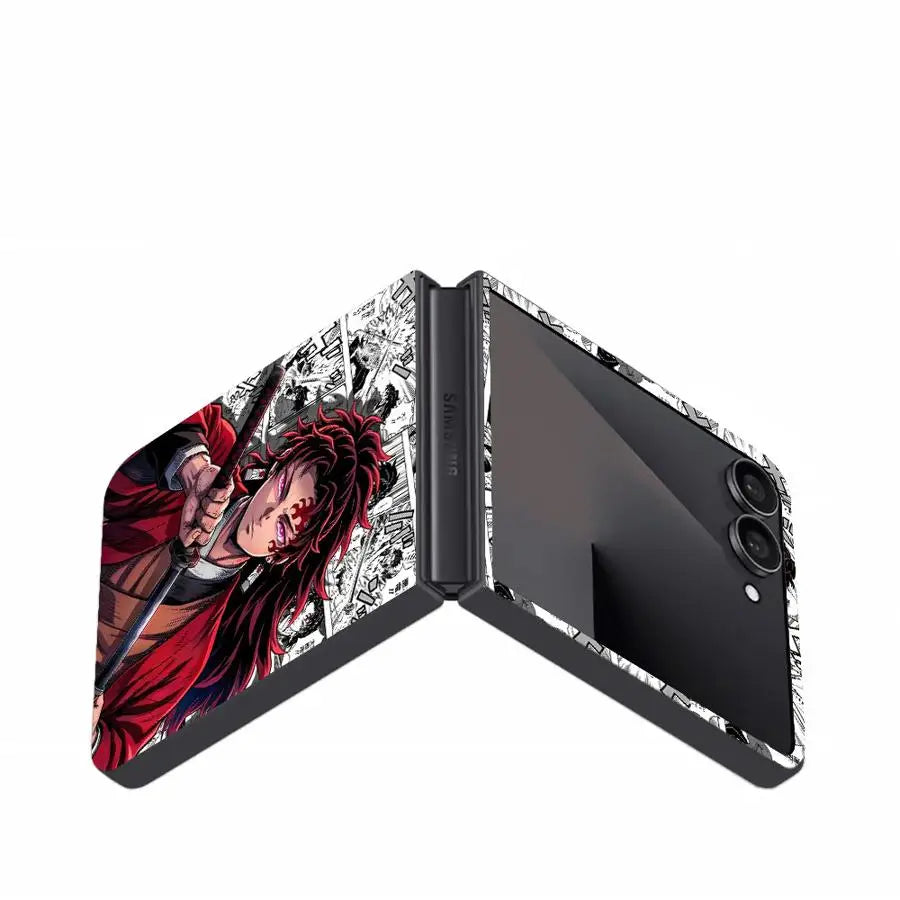 Case for Samsung Galaxy Z Flip8 ZFlip7 FE ZFlip4 ZFlip5 Z Flip 7 6 5 8 ZFlip3 ZFlip6 Phone Funda Anime D-Demons Slayers
