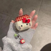 Cartoon Hello Kitty Earphone Case For Apple Airpods 4 3 Pro 2 1 Wireless Bluetooth Headset Protective Cover With Apple Keychain