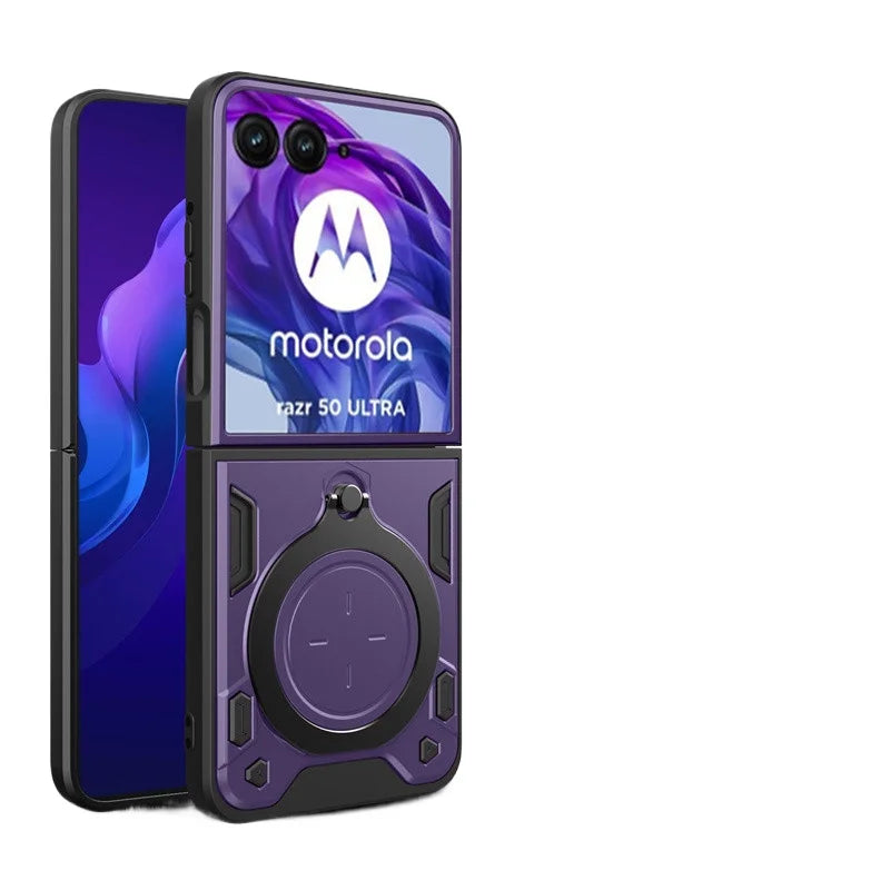 Heavy Duty Protective Magnetic Cover For Motorola Moto Razr 70 60 50 40 Ultra Razr+ 2026 2025 2024 Case With Ring Holder Stand