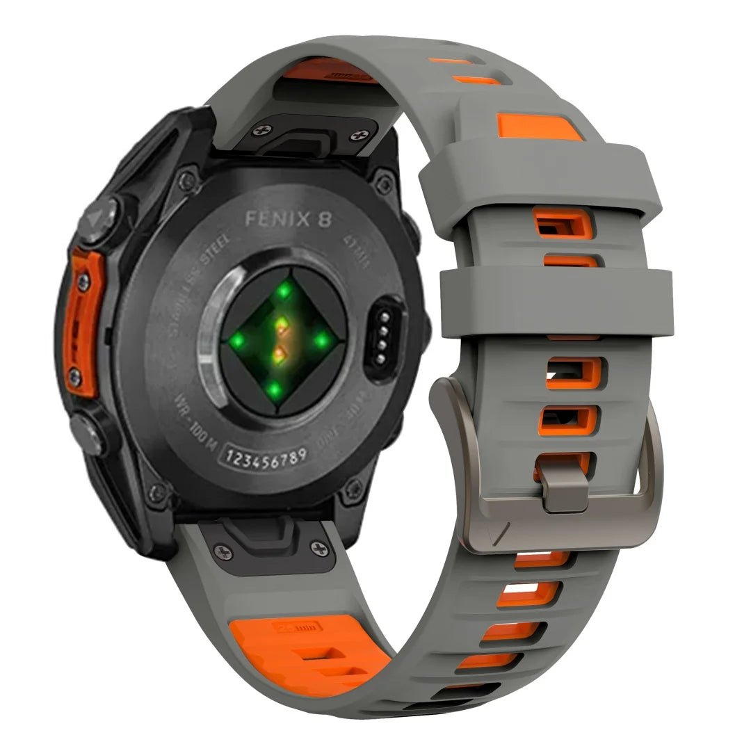 QuickFit 22mm 26mm Silicone Strap For Garmin Fenix 8 7 7X 7Pro 6X 6 5 5X/Epix 2 47mm 51mm Sport Breathable Bracelet Watch Band