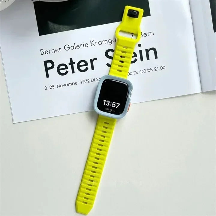 Silicone Case+Strap for Apple Watch Ultra3 49mm Series 11/10 42mm 38 44mm 40mm 45mm 41mm Bracelet Cover for iWatch Series 8 9 7