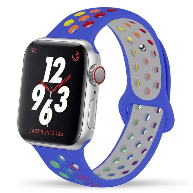 Sport Strap For Apple Watch band 44mm 40mm 49mm 45mm 41mm 42mm Breathable bracelet correa iWatch Series Ultra 4 12 11 10 9 8 SE