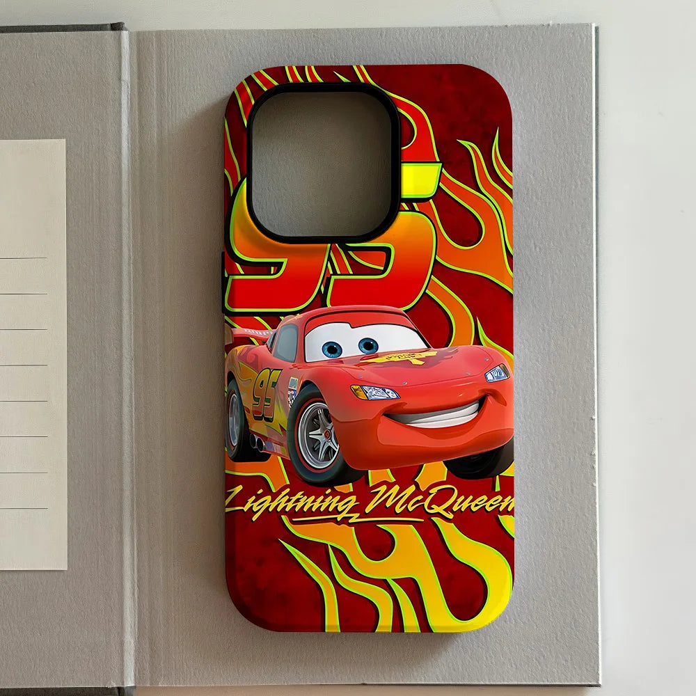 Cars Lightning McQueen 95 Phone Case for Samsung Galaxy S20 S23 S24 S25 FE Plus Ultra 4G 5G Luxury Double-layer Back Cover
