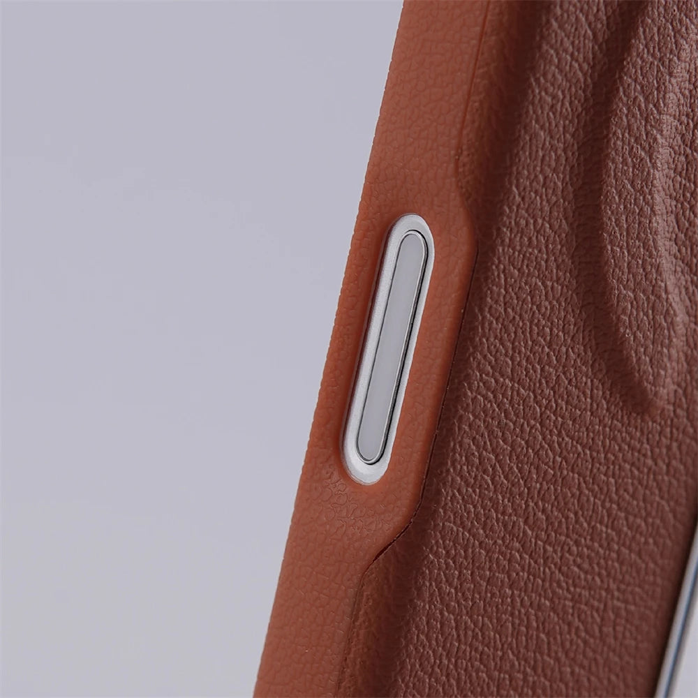 Luxury Rotation KickStand Business Leather Case For iPhone 18 17 Pro Max 16 15 14 13 For MagSafe Magnetic Matte Shockproof Cover