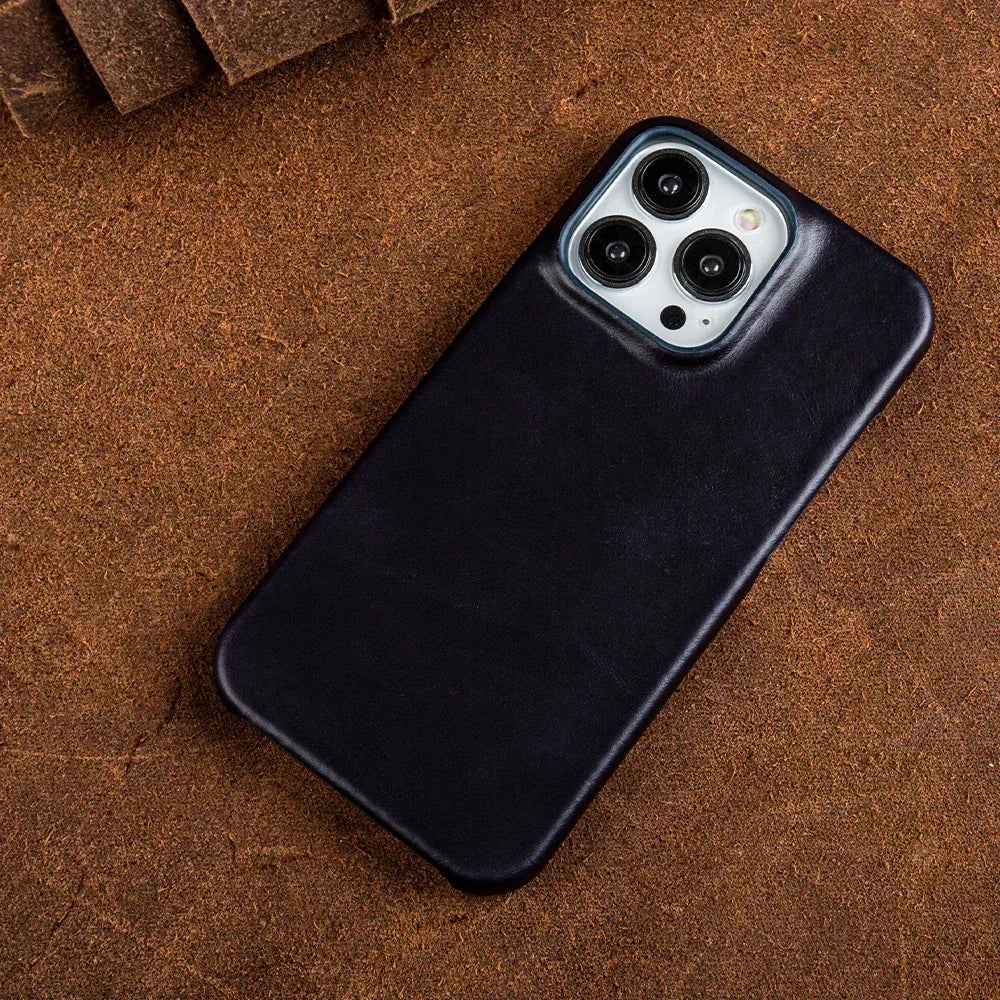 Oil Wax Luxury Genuine Leather Cover Case For Iphone 14 13 12 15 Pro Max 11 Case For Iphon Aesthetic Vintage Retro With 8 Colour