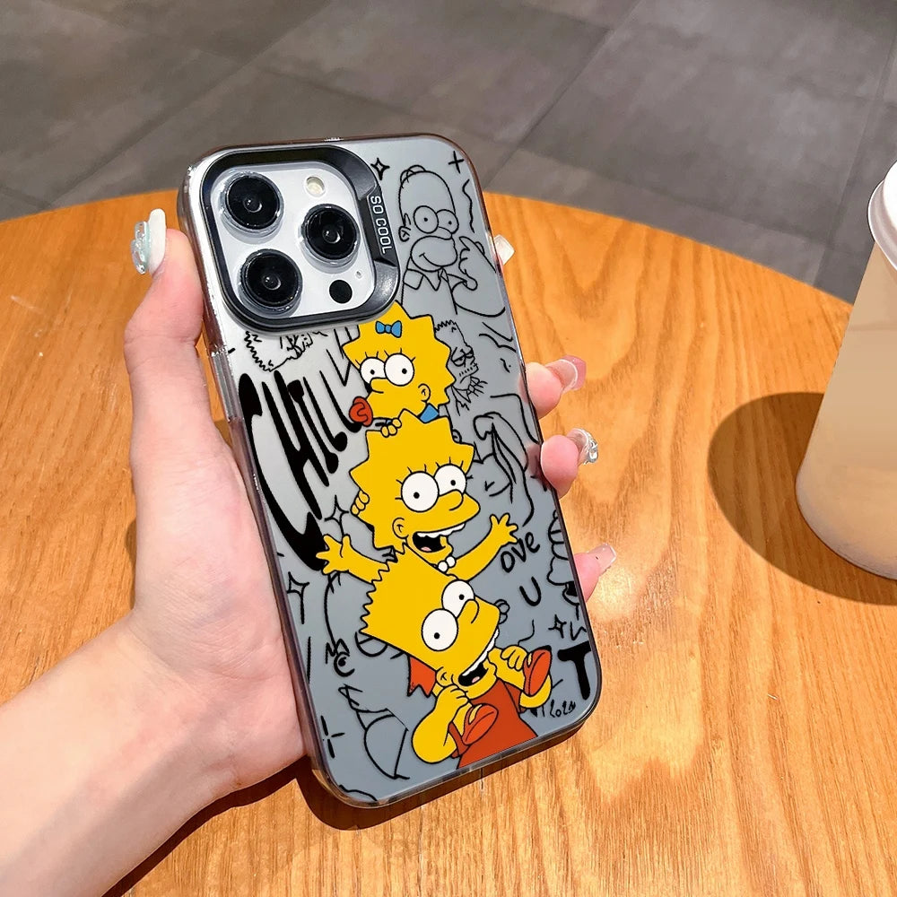 Fun Cartoon S-Simpsons Hot Phone Case for Samsung Galaxy S26 S25 S24 S23 S22 S21 S20 Note20 FE Ultra Edge Plus 4G 5G Matte Cover