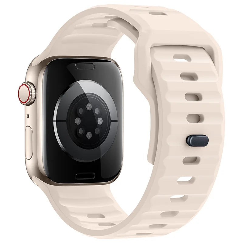 Silicone Strap For Apple Watch Bands 46mm 45mm 44mm 42mm 40mm 41mm 38mm Sport Correa Bracelet iWatch Series 12 11 10 9 SE 8 7 6