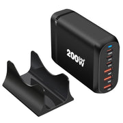 200W 3A3C GaN Charging Station Block Hub 6-Port USB Type C PD Charger Quick Charge 3.0 for Laptop 3A3C GaN Quick Charger