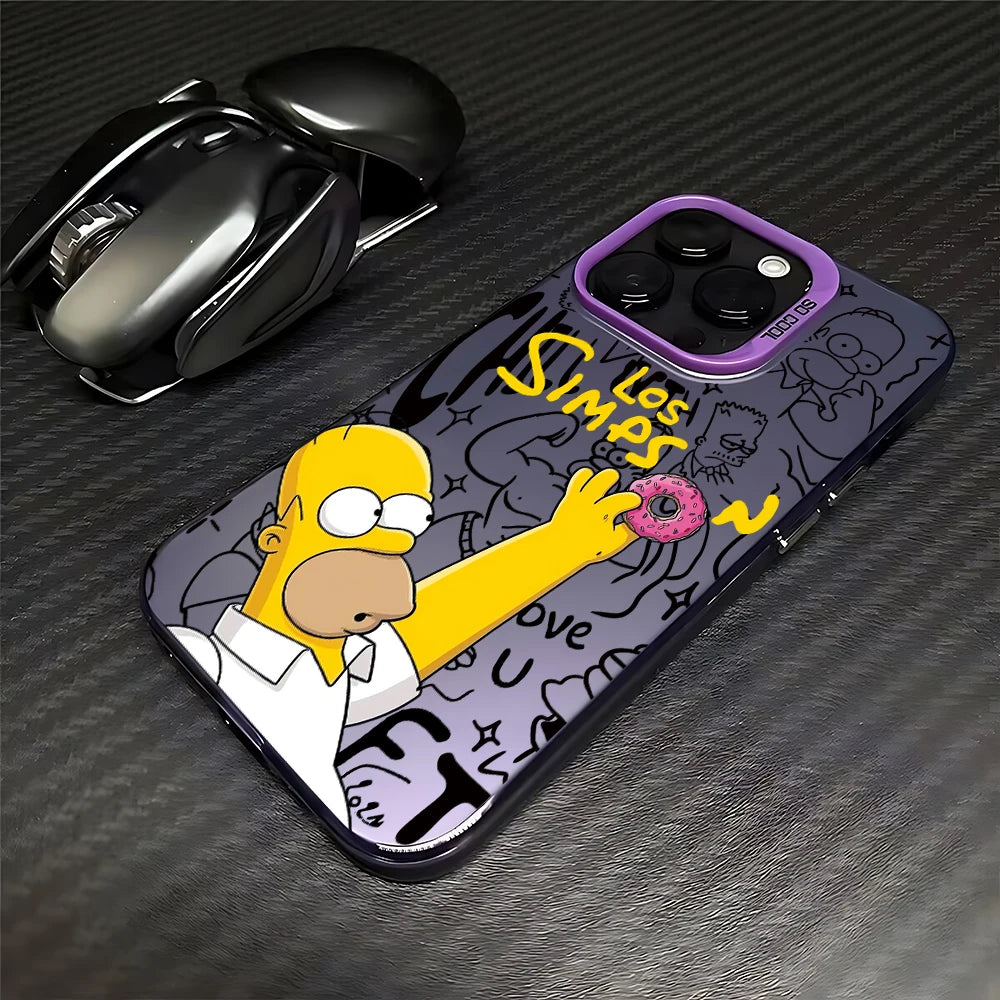 Fun Cartoon S-Simpsons Hot Phone Case for Samsung Galaxy S26 S25 S24 S23 S22 S21 S20 Note20 FE Ultra Edge Plus 4G 5G Matte Cover