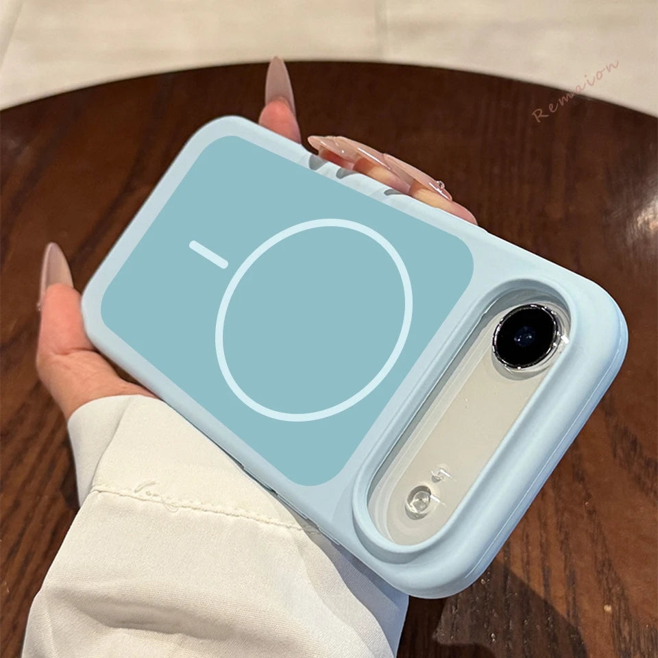 Magnetic Liquid Silicone Phone Case For iPhone 15 14 13 16 17 Pro Max Plus Air Magsafe Official Wireless Charge Protector Cover