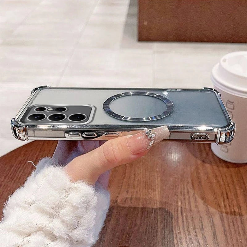 Magnetic For Magsafe Shockproof Case for Samsung Galaxy S26 S25 Edge S24 S23 S22 S21 S20 FE Ultra Plus Wireless Charging Cover