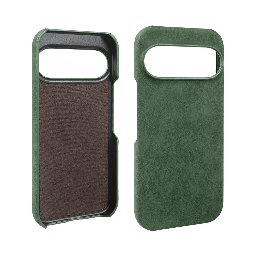 Skin Leather Phone Case For Google Pixel 10A 10 9 Pro XL 9A 8 8A 7 7A 6 6A 5 5A Hard PC Back Cover Cases Shockproof Fundas Coque