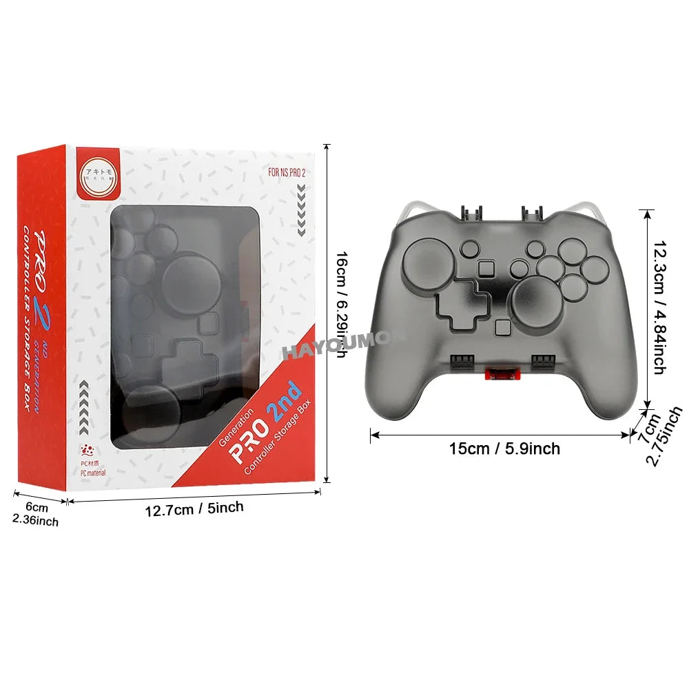 For Switch 2 Scratch & Shock Protection Transparent Protective Case For Switch 2 Pro Controller Hard Protector Cover Accessories