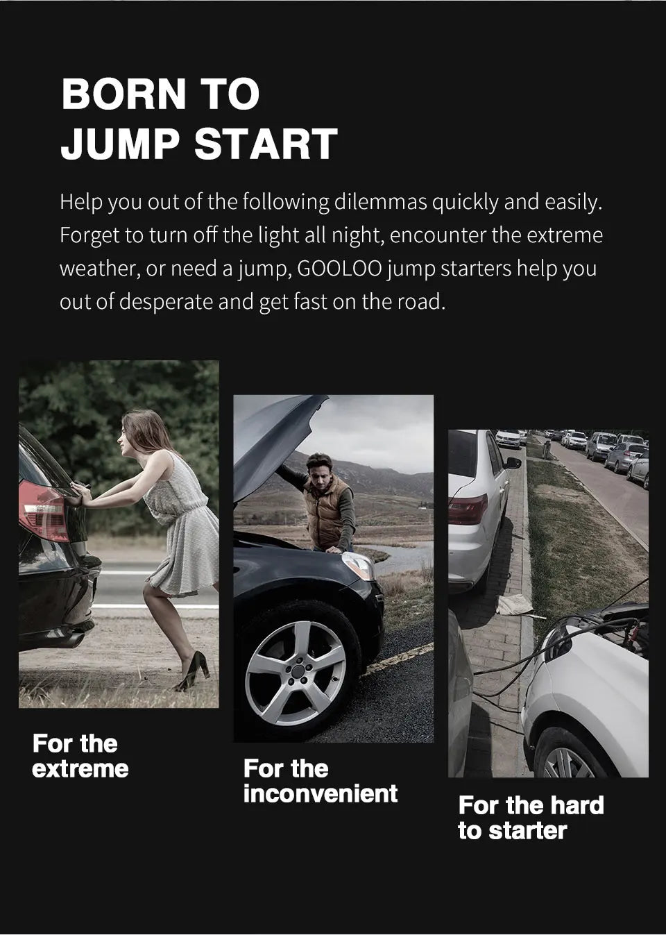 GOOLOO 12V Car Jump Starter 4000A Car Battery Starter 20000mAh Portable Power Bank Booster Auto Starting Device Emergency Start