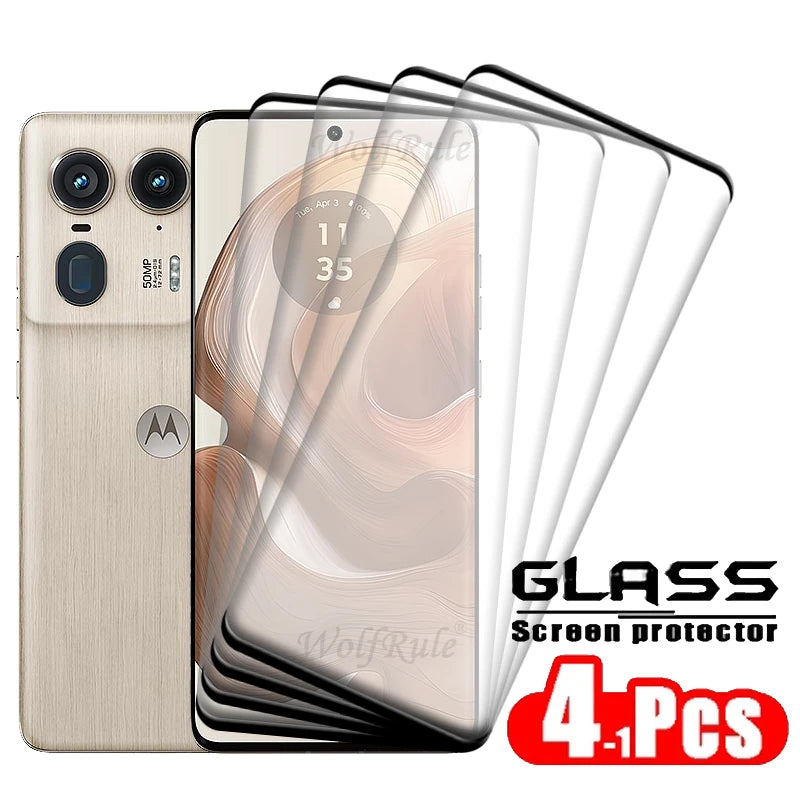 1/2/3/4 PCS For Moto Edge 50 Ultra Glass Motorola Edge 50 Ultra Glass 9H Full Cover Curved Screen Protector Moto Edge 50 Ultra