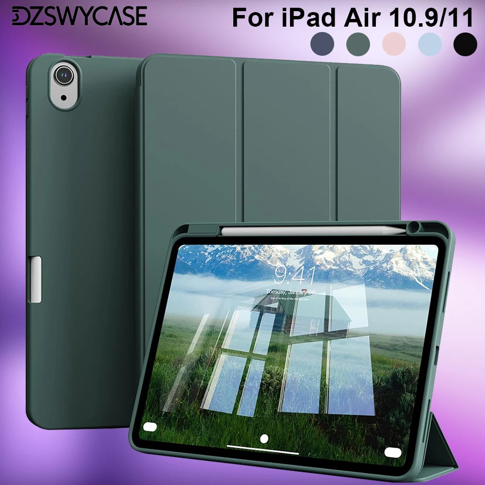 Case for iPad Air 11 M4/M3/M2 (2026/2025/2024), iPad Air 5/4 (2022/2020 5th/4th Generation 10.9-Inch), with Pencil Holder Cover