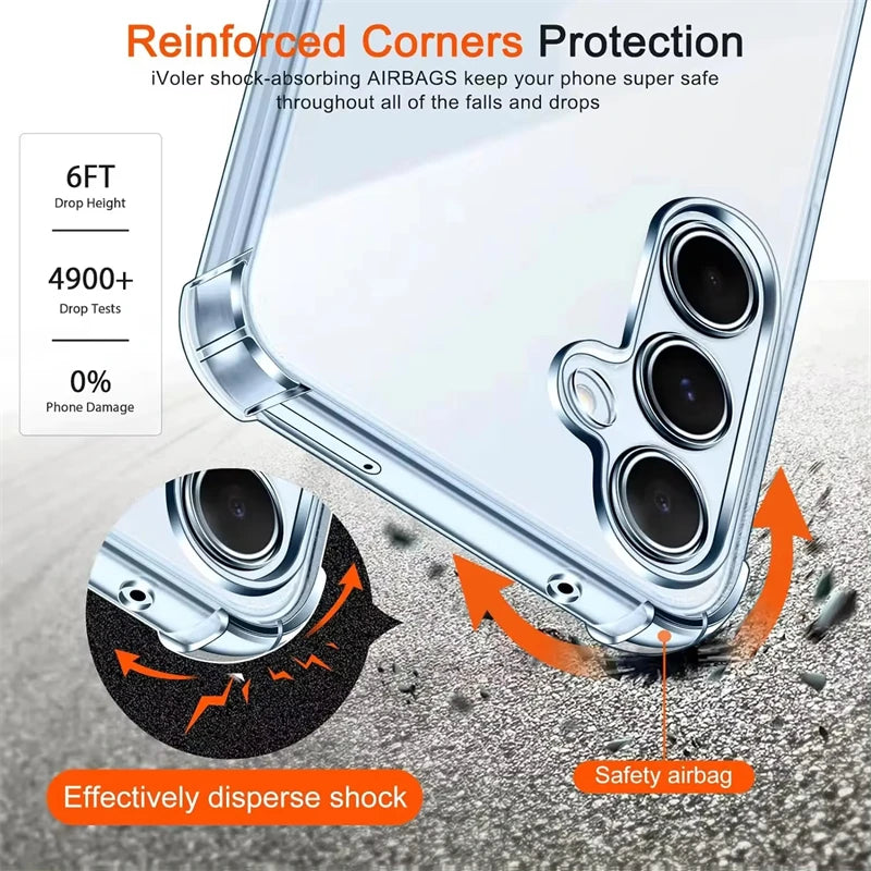 Shockproof Case For Samsung Galaxy A57 A56 A55 A37 A54 A17 A36 A26 A16 5G A15 A35 A25 A34 A14 A24 A33 A53 A13 A32 A52 A12 Cover