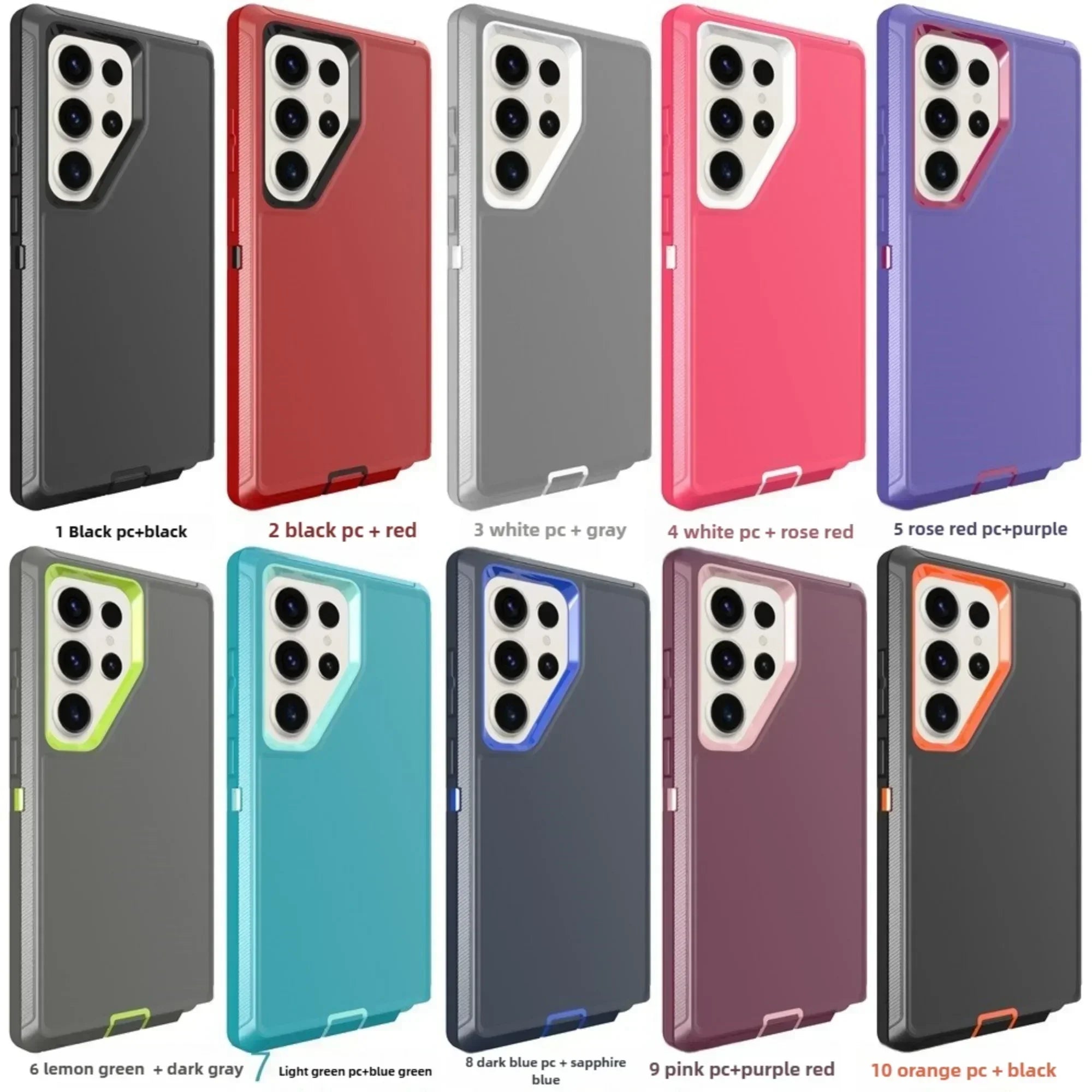 Defender Ott Armor Box Case for Samsung S25 Ultra S24 S23 S22 S21 S20 Plus Rugged Shockproof Protect Cover Belt Clip