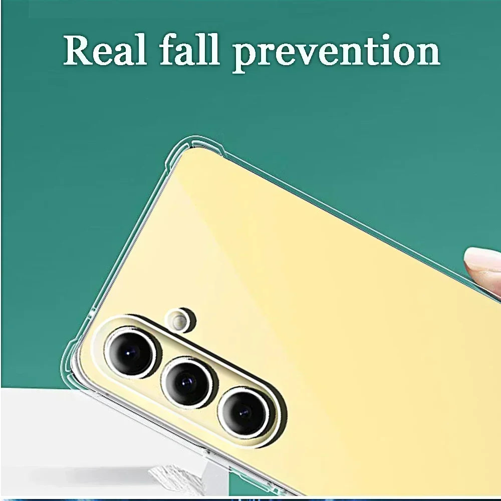 Shockproof Phone Case for Samsung Galaxy S24 FE S24 S23 S22 S21 S20 Note 20 Ultra Pro Fe Transparent Back Cover Clera S24fe