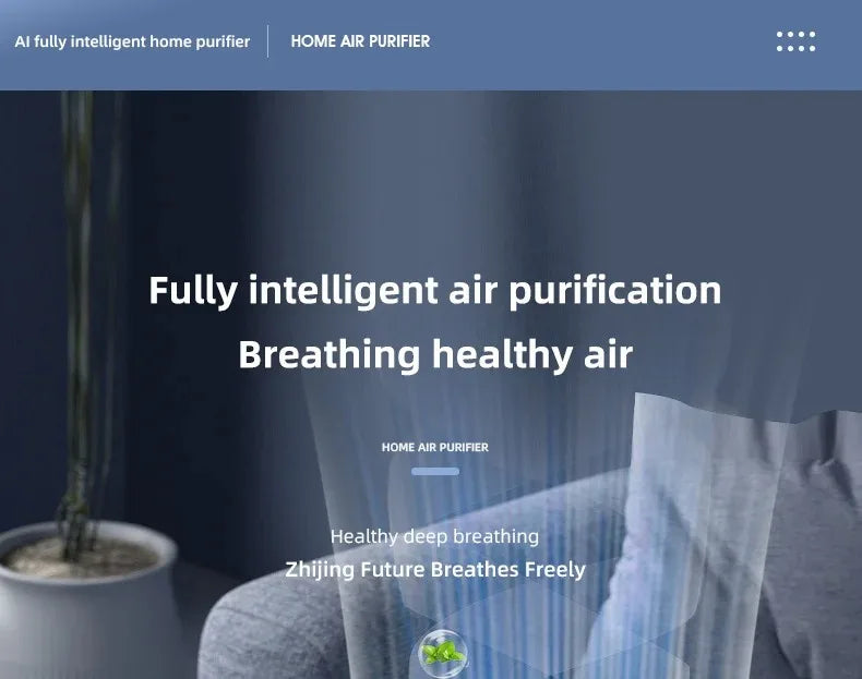 Mini Desktop Air Purifier Portable Air Cleaner HEPA Filter Freshener Odor Remover Compact Air Quality Improvement Devic