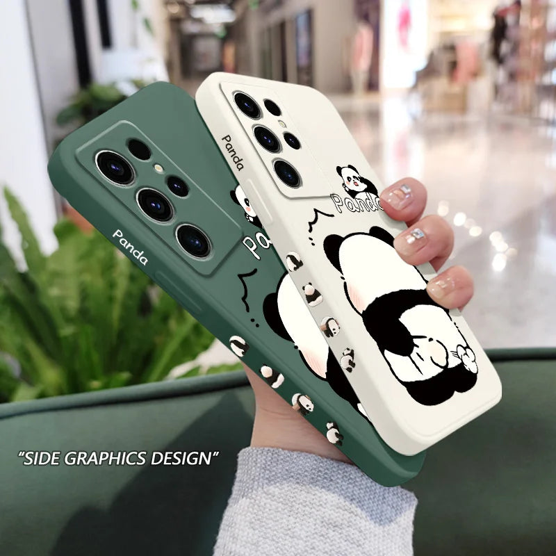 Tickle Panda Phone Case For Samsung Galaxy S25 S24 S23 S22 S21 S20 S10 S10E Ultra Plus FE Note 20 Ultra 10 Plus Cover