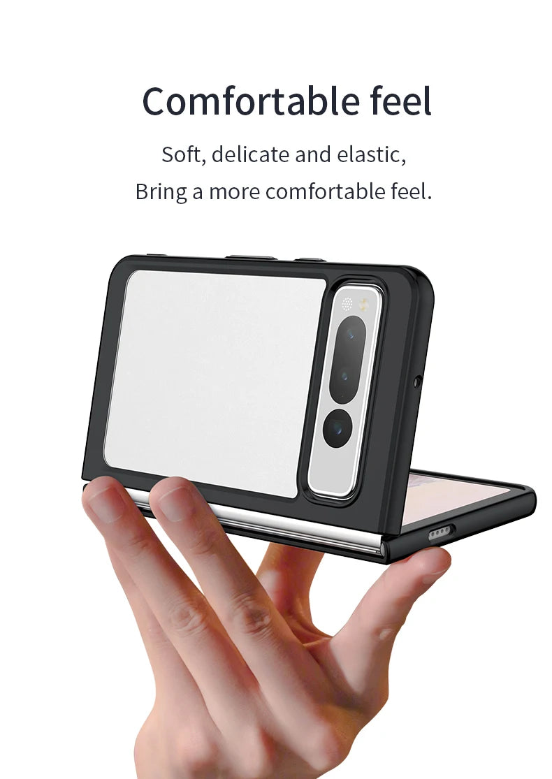 For Google Pixel Fold Case Luxury Silicone Clear Bumper For Pixel Fold Capa TPU Shockproof Case For Google Pixel Fold Cover
