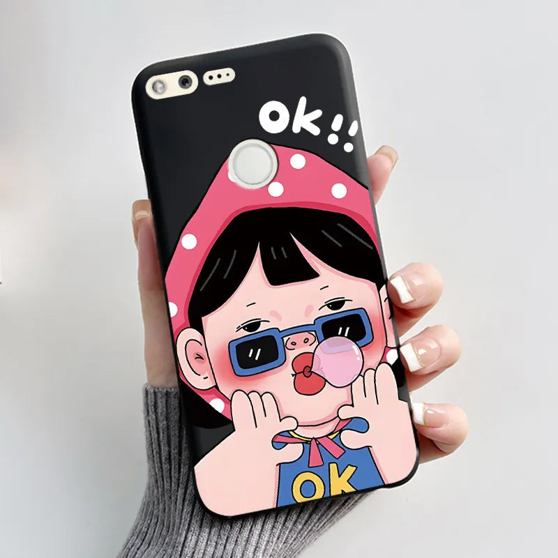 For Google Pixel 1 Case Aesthetic Cute Cat Shockproof Silicone TPU Soft Back Cover for Google Pixel 1 Pixel1 XL Phone Case Coque