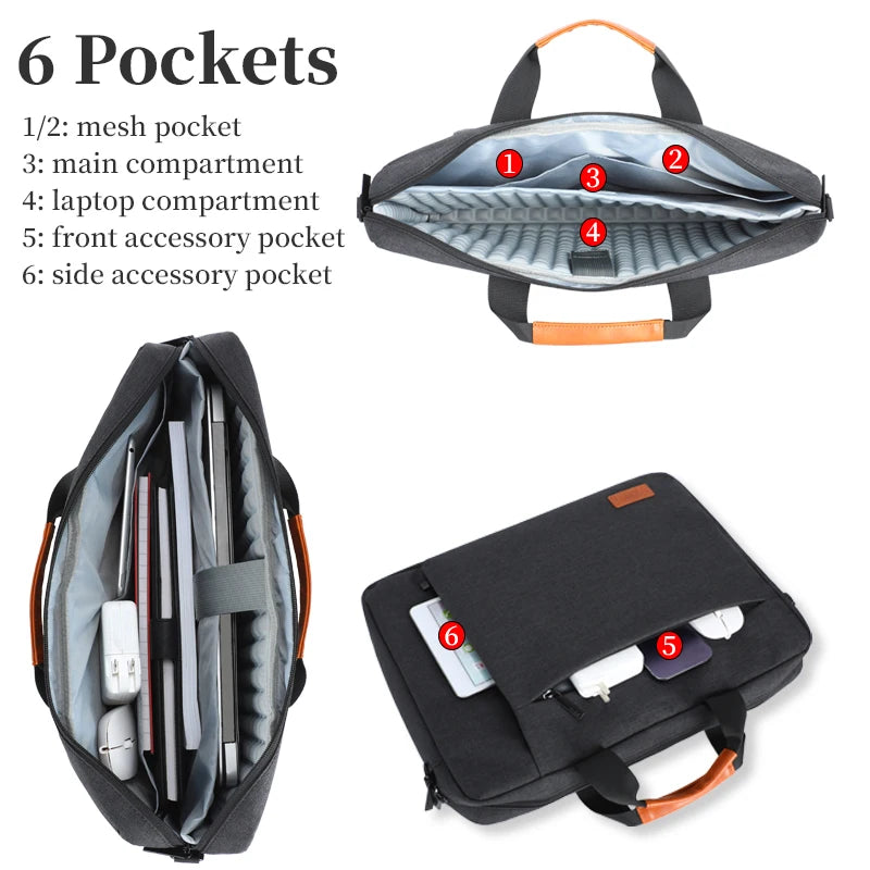 Laptop Bag 15.6 16 Inch Men Business Messenger Shoulder Handbag Briefcase for Macbook Huawei HP Lenovo Dell ASUS Xiaomi Surface