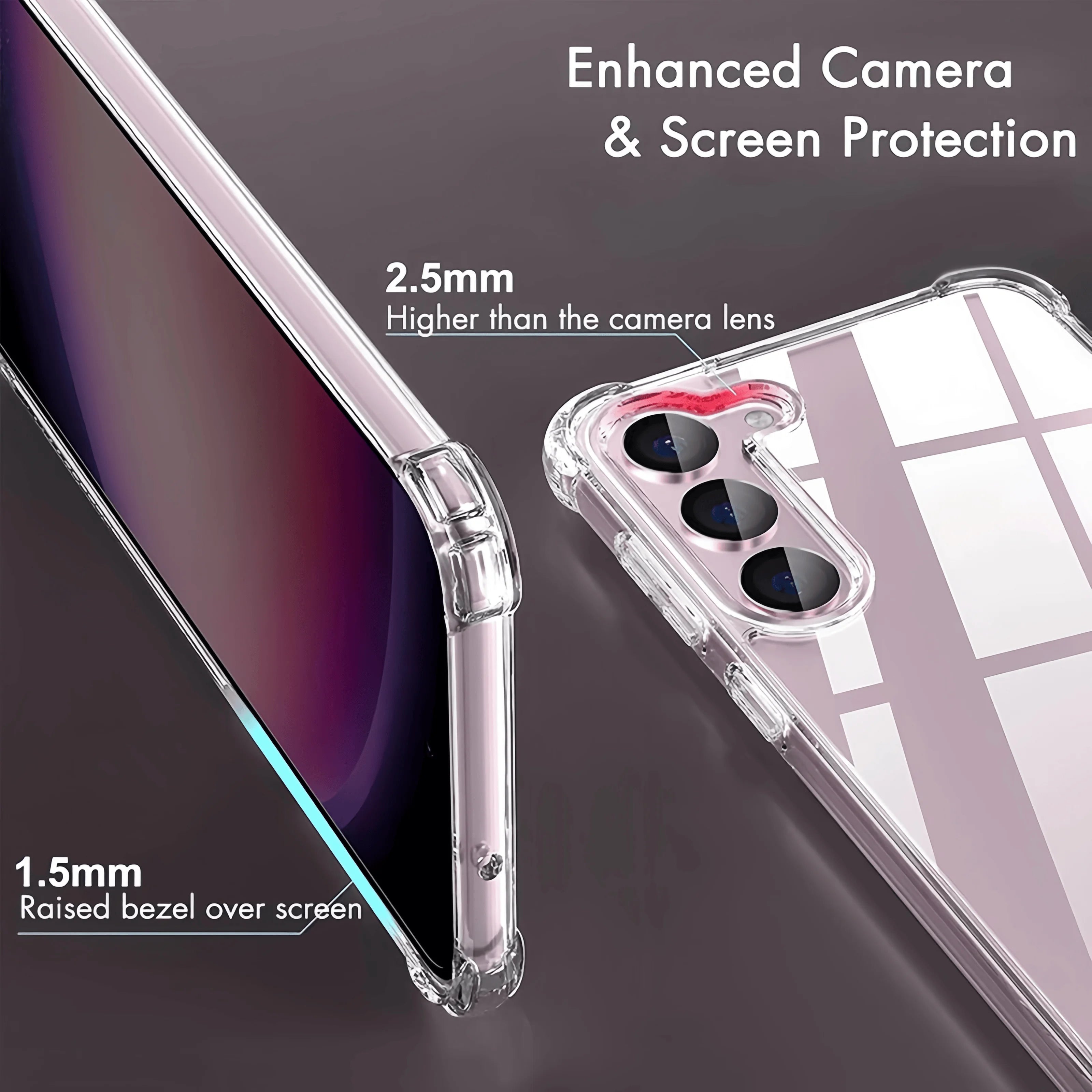 Shockproof Silicone Soft Phone Case For Samsung Galaxy S25 S24 S23 S22 Ultra S21 Plus S20 FE S25 Edge S10 S9 S8 Plus Clear Case