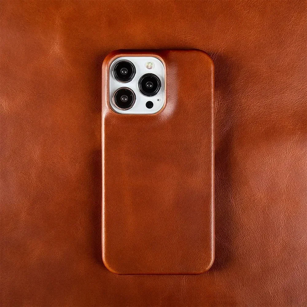 For Case iphone 16 Pro Max Cases Oil Wax Luxury Genuine Leather Cover For Iphone 17 16 15 14 13 XS Max X 8 Plus Phone Shell Capa