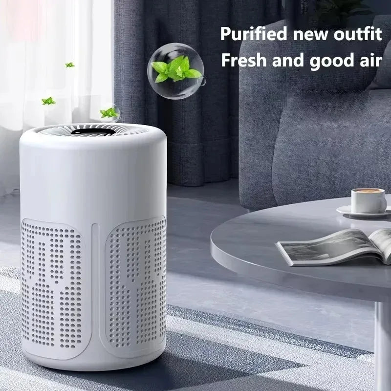 Mini Desktop Air Purifier Portable Air Cleaner HEPA Filter Freshener Odor Remover Compact Air Quality Improvement Devic