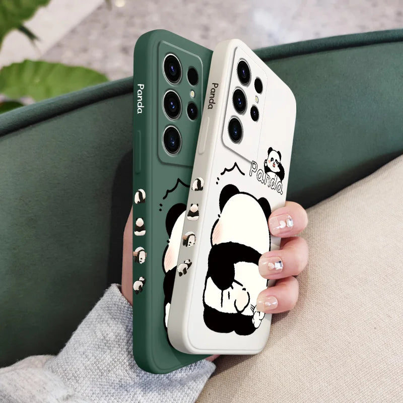 Tickle Panda Phone Case For Samsung Galaxy S25 S24 S23 S22 S21 S20 S10 S10E Ultra Plus FE Note 20 Ultra 10 Plus Cover