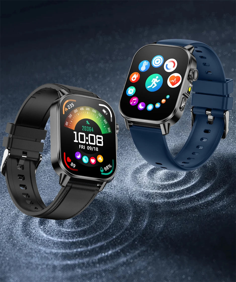 New Men Accurate Health Diagnosis ECG Smart Watch Blood Pressure Blood Oxygen Blood Fat Uric Acid Temp Bluetooth call Smartwatch