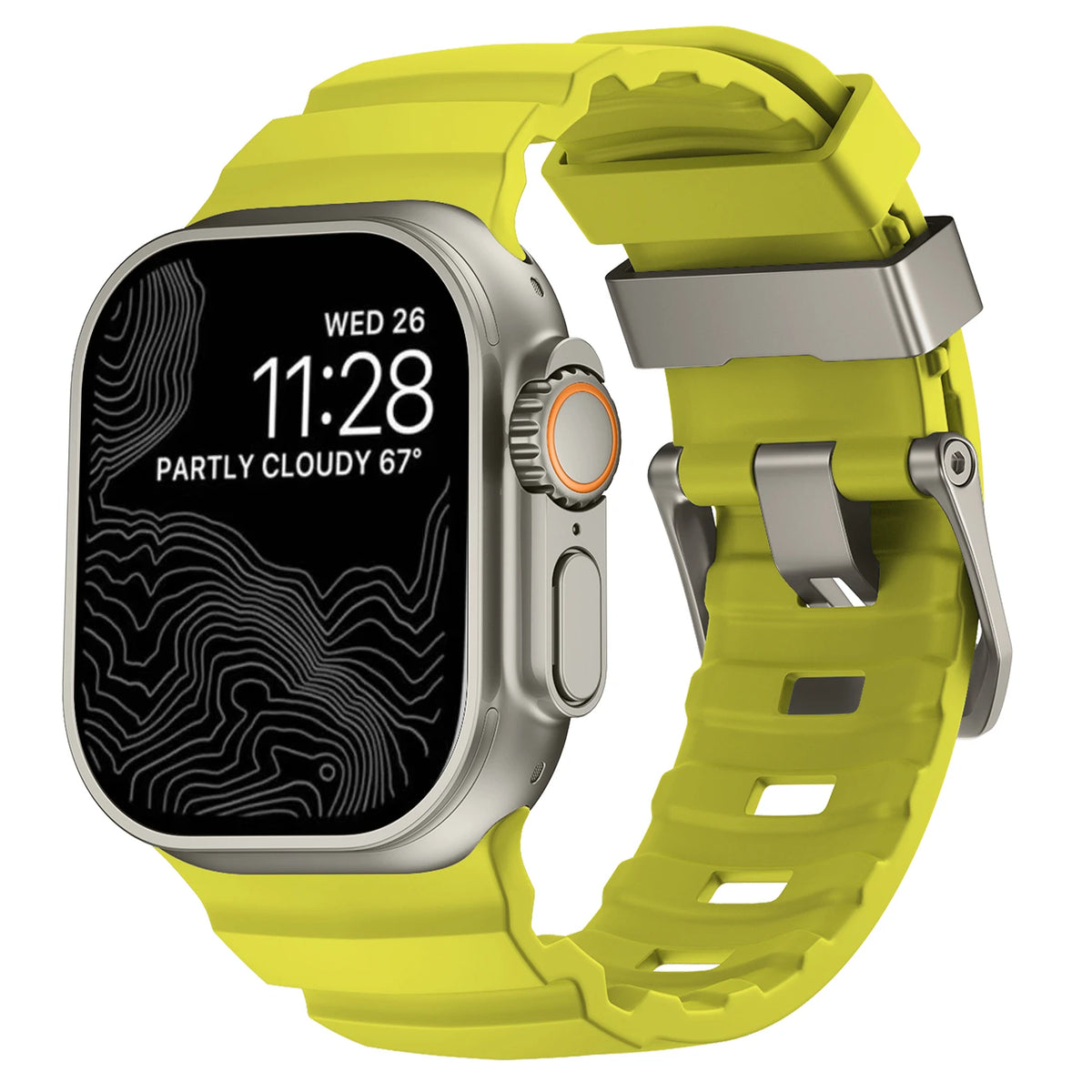 Sport Band For Apple Watch Ultra 2 10 9 8 7 6 SE 5 4 Soft Silicone Titanium Bracelet Strap For iWatch 42mm 44mm 45mm 46mm 49mm