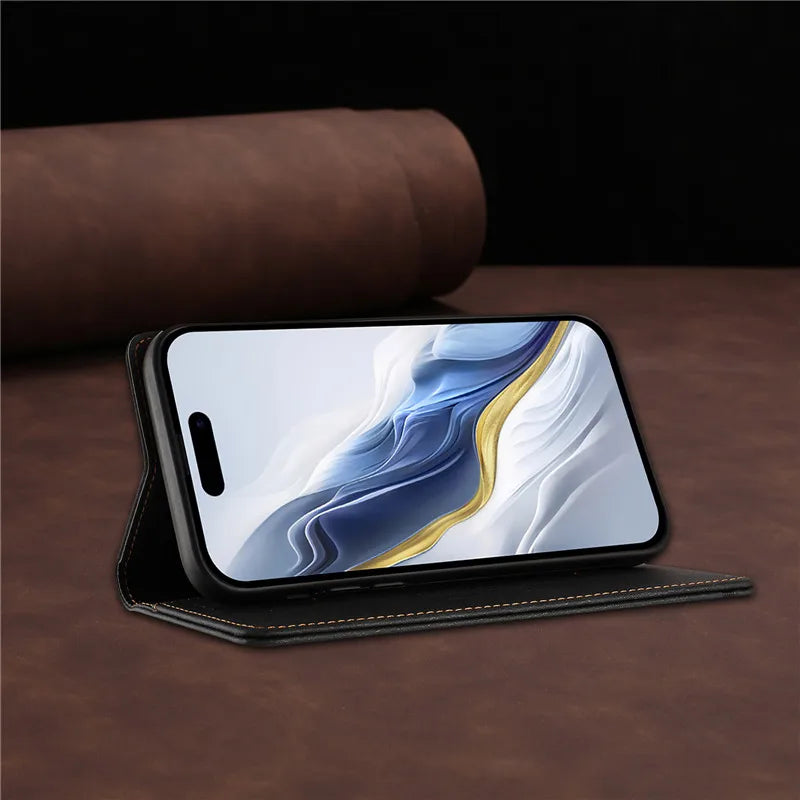 Leather Retro Anti-theft Wallet Flip Case For Motorola MOTO G Stylus Power Play 2025 2024 2023 2022 5G 4G Magnetic Phone Cover