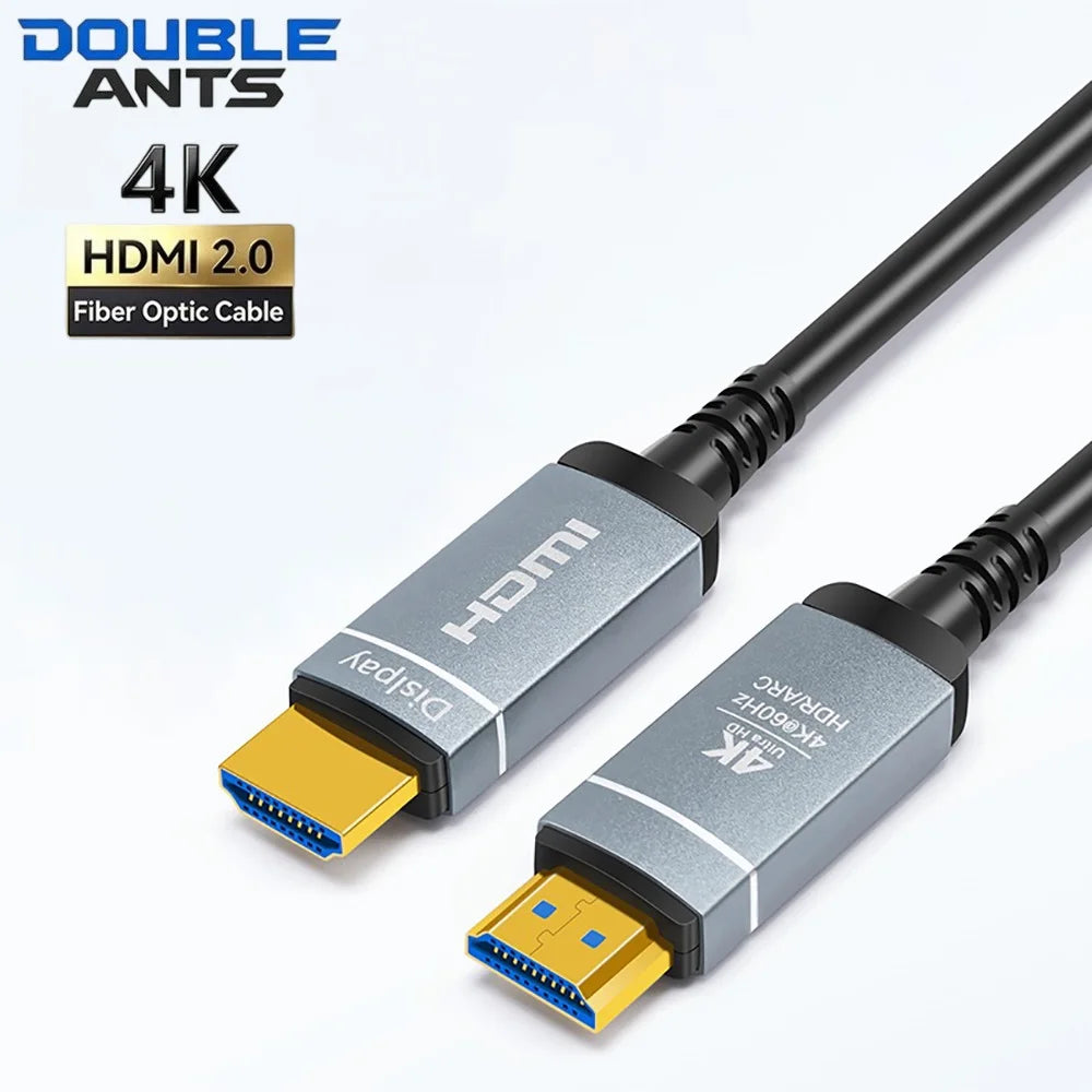 4K HDMI 2.0 Optical Fiber Cable 4K@60Hz 2K@240Hz 18Gbps HDR AOC HDMI Fiber Optic Cable for PS3/PS4 PC TV Projector Monitor Xbox